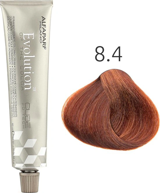 Alfaparf Evolution of the Color CUBE hajfesték - 8.4 60ml Light Copper Blonde képe 2